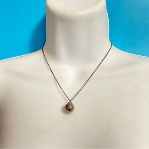 EXPRESS Gunmetal Necklace With Glass Bead Pendant